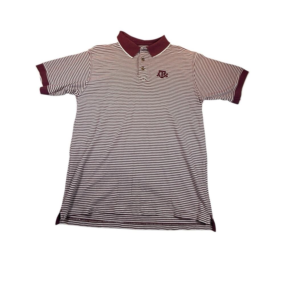 Texas A&M Aggies Vintage Polo Mens XL Stripe NCAA College Football Shirt
